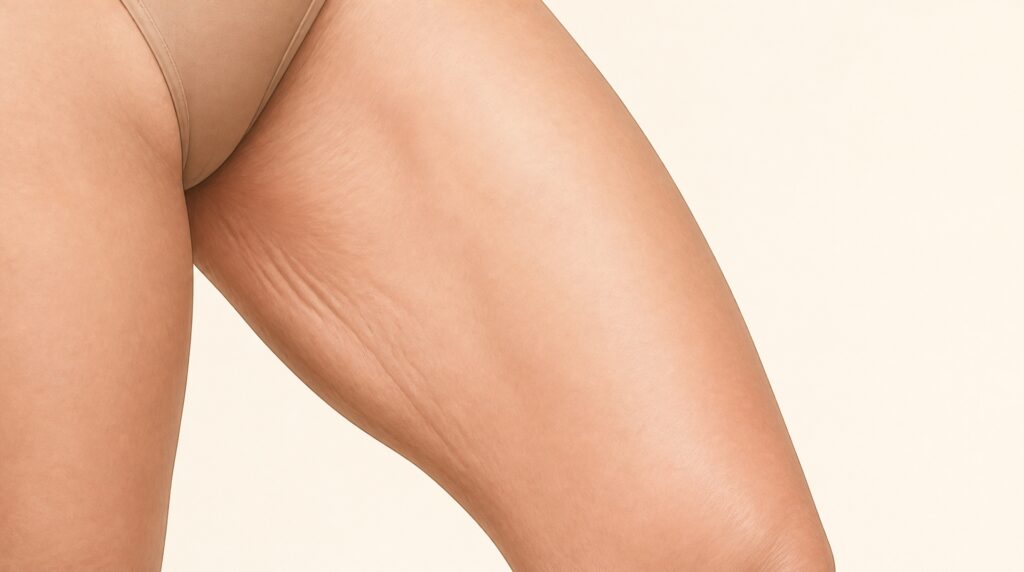 Loose skin on the inner thigh following significant weight loss